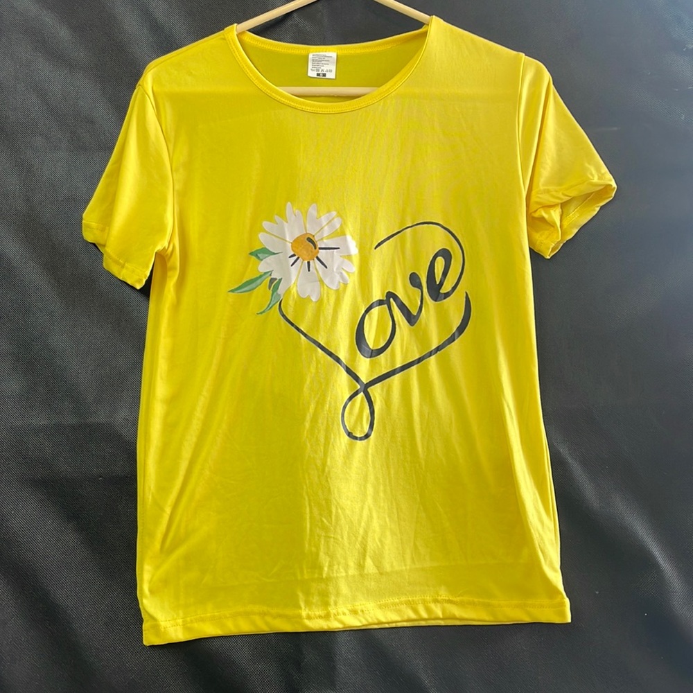 Love Yellow Graphic Tee!  Size Small